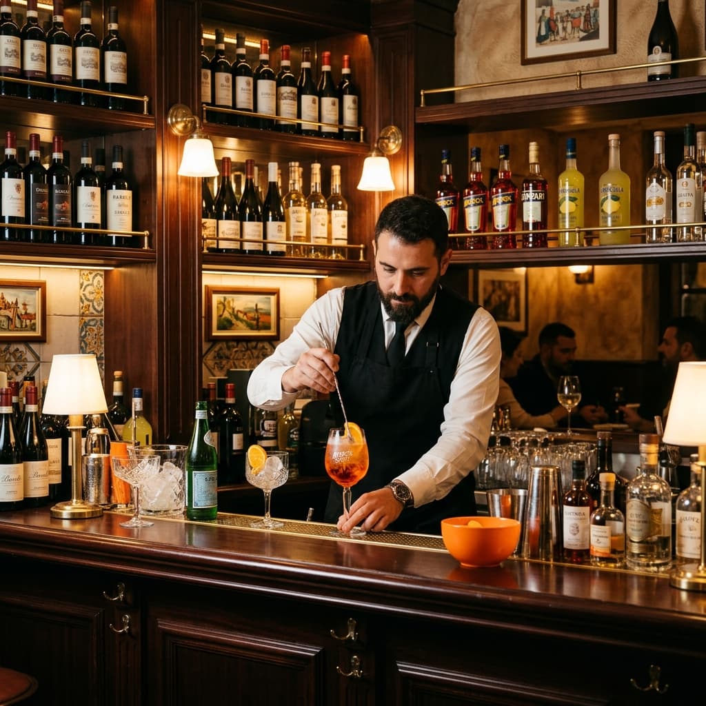 Our specialized Italian bar with curated wines and spirits